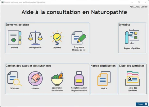 Menu module naturopathe